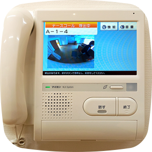 ナースコールに連動した見守りカメラ